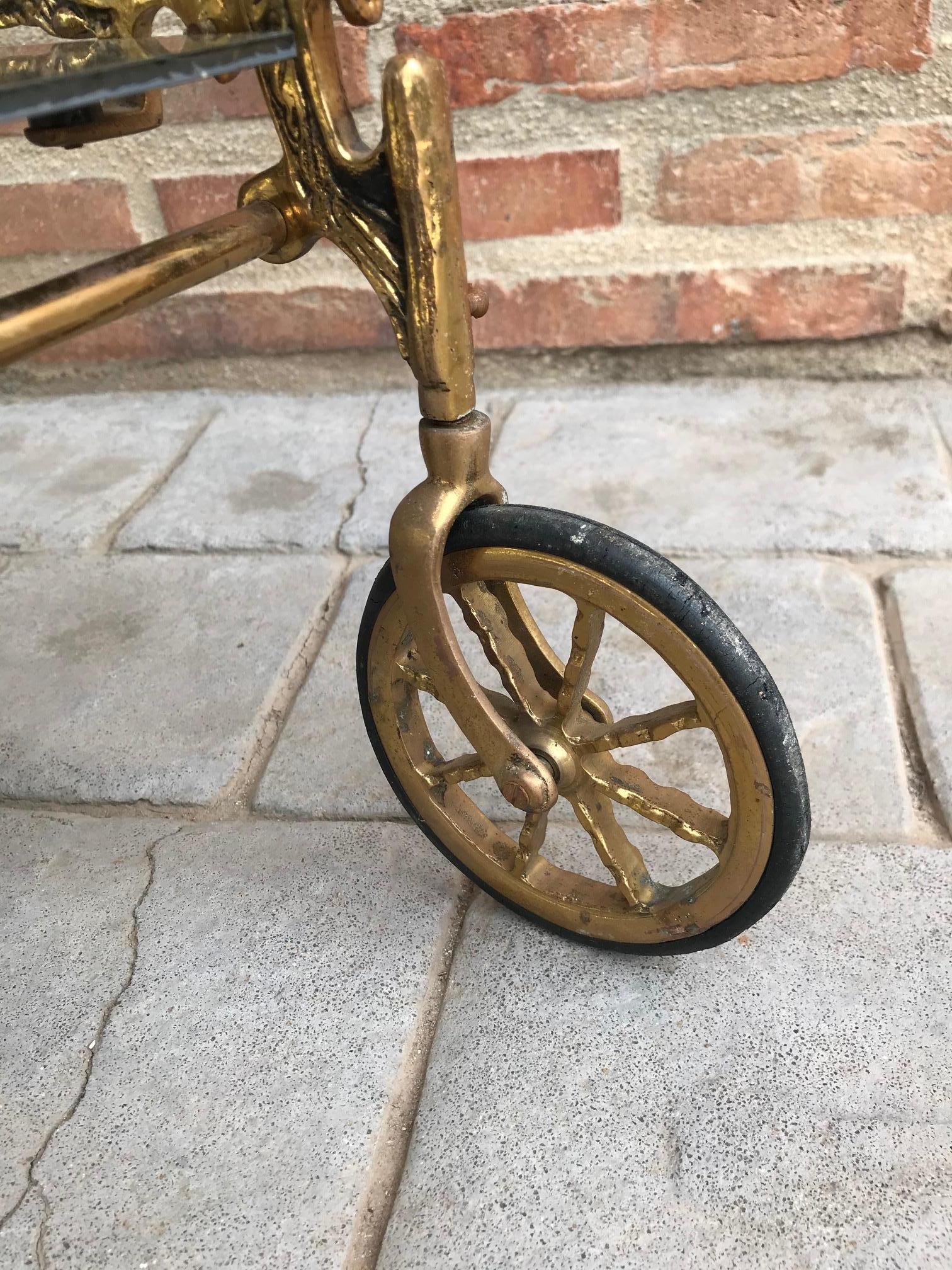 Baroque Brass Two-Tier Bar Cart 7