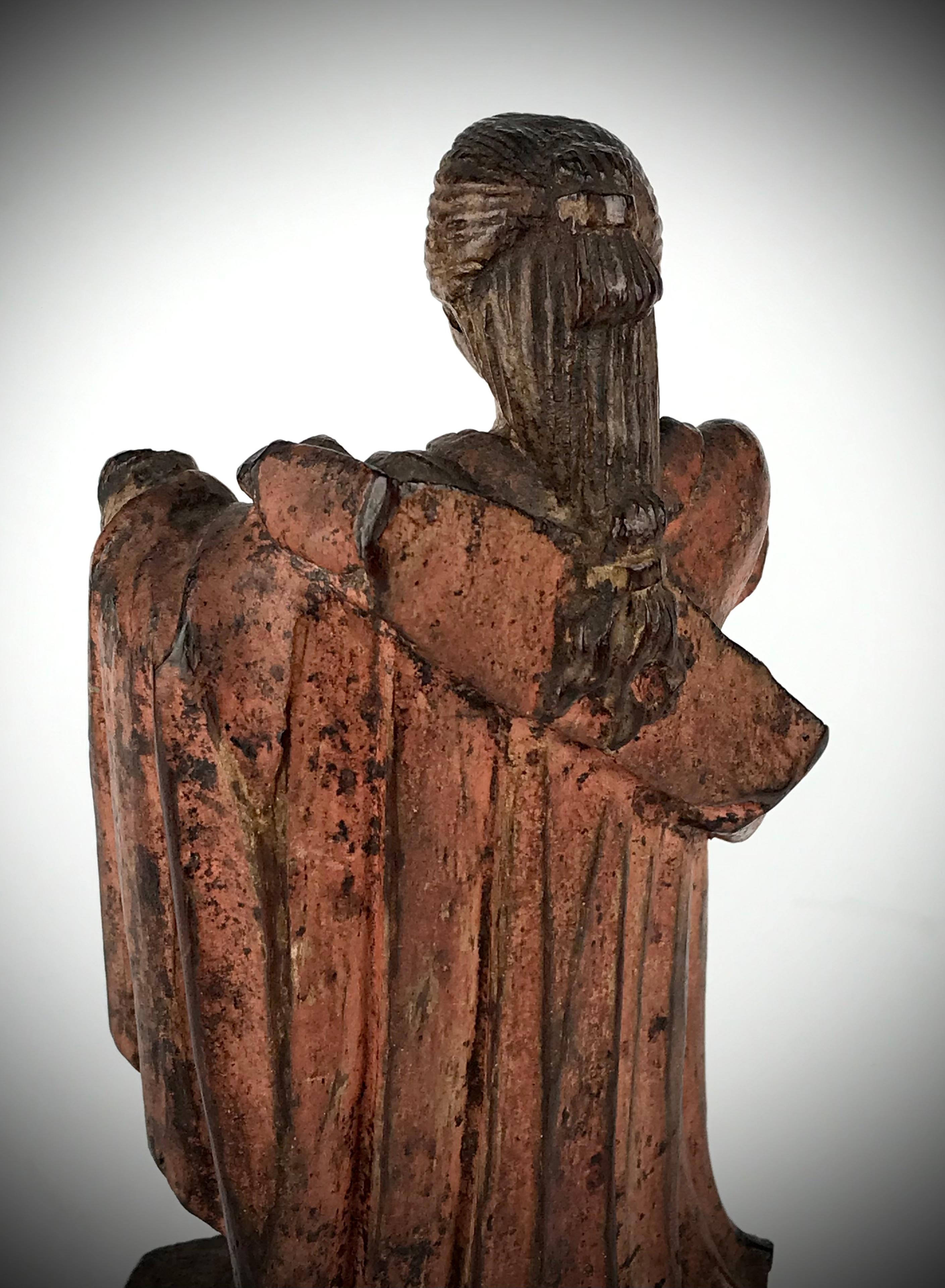 Wood Baroque Brazilian Sculpture by Antonio Francisco Lisboa “Aleijadinho” 18th centu For Sale