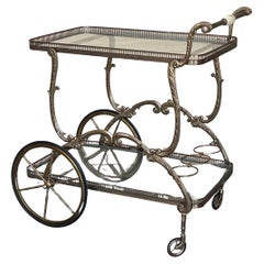 Antique Baroque Bronze Two Tier Bar or Tea Cart