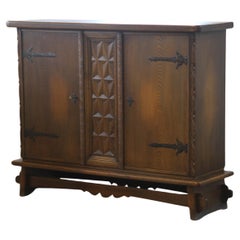 Armoire baroque brutaliste danoise des années 1960