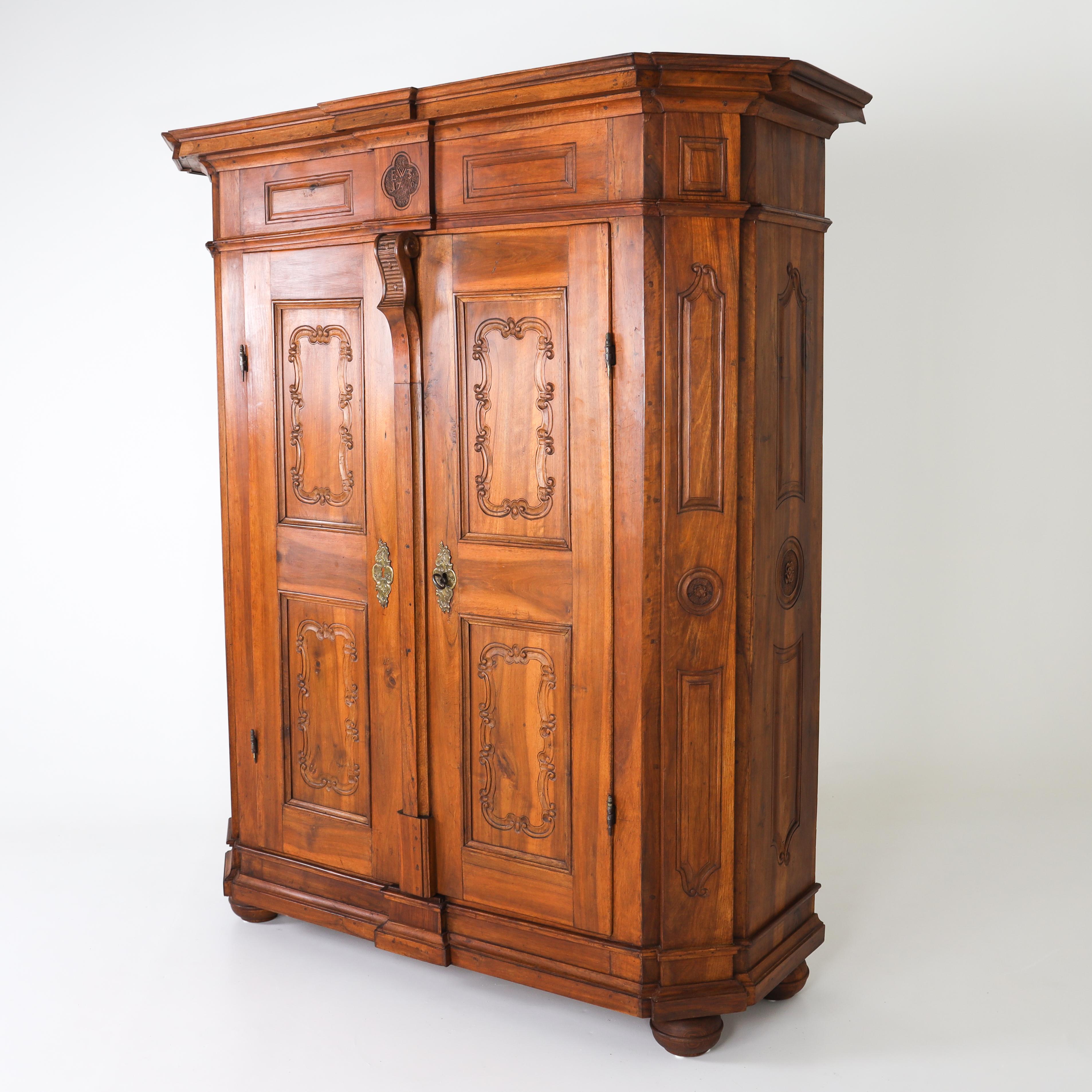 European Baroque Cabinet, Mid-18th Century For Sale