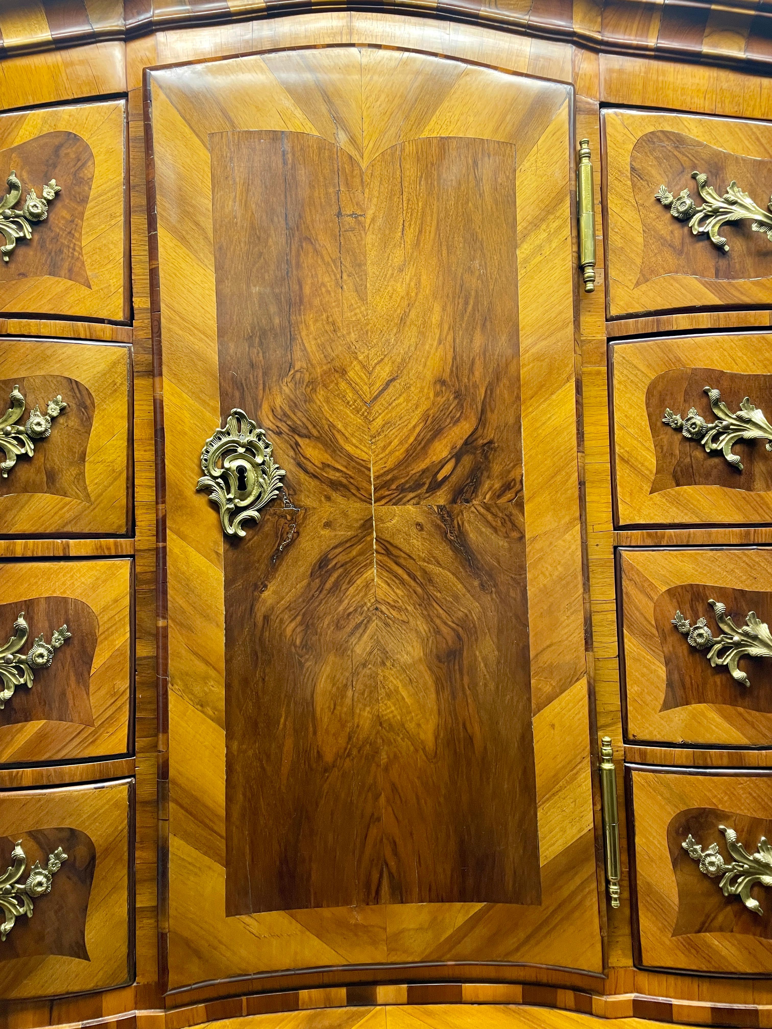 Meuble de rangement baroque avec secrétaire, Allemagne 1760-70 Bon état - En vente à Leimen, DE