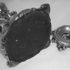 Baroque Candlestick Silver, circa 1750, with Rocailles and Acanthus