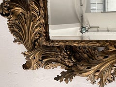 Baroque Carved Linden Wood Mirror, 1730s
