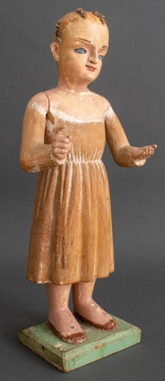 Baroque Carved Wood Christ Altar Figure
