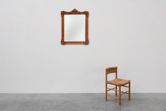 Baroque carved wooden beveled mirror in Louis XV style, France 1900s
