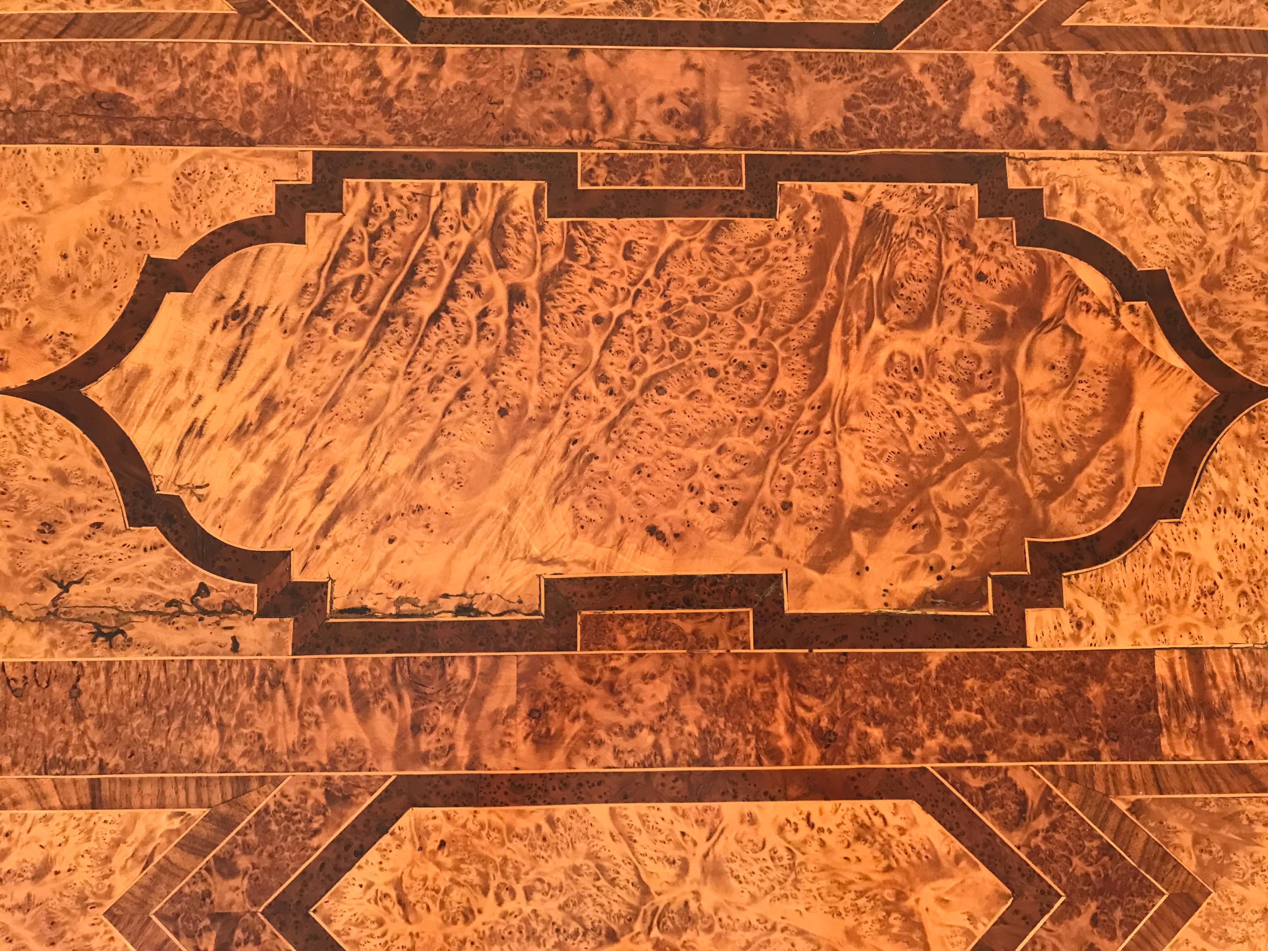 Marquetry Baroque Center Table, Germany 18th century