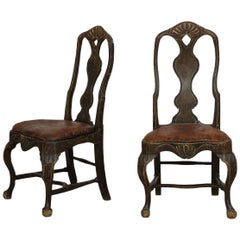 Baroque Chairs, a Pair, Origin Sweden, circa 1750