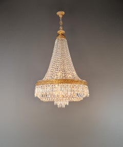 Baroque Chandelier Crystal Empire Brass Bohemian Lustre Ceiling Antique