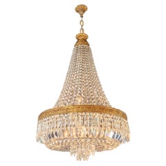 Baroque Chandelier Crystal Empire Brass Bohemian Lustre Ceiling Antique