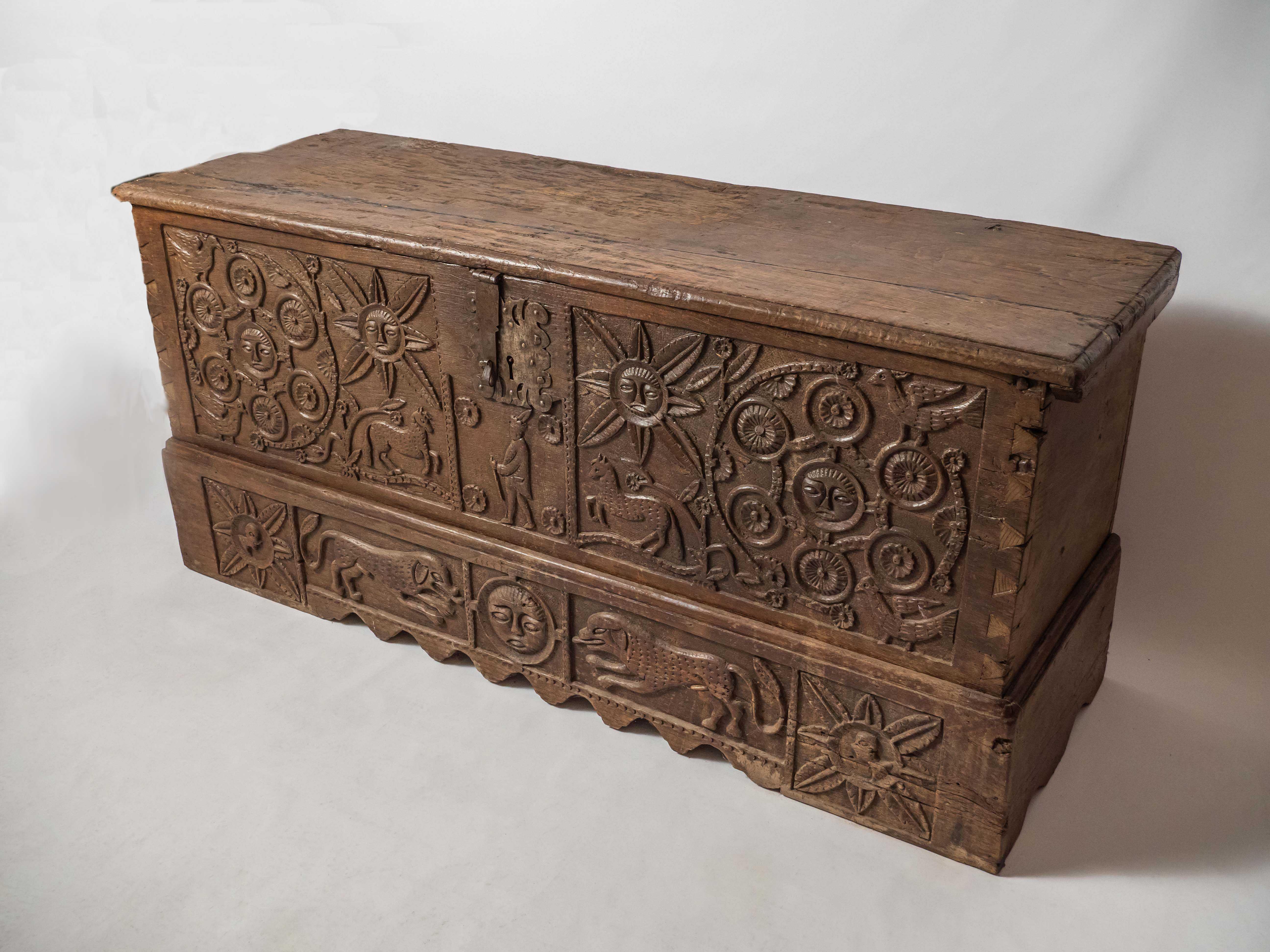 South American Baroque chest from the 18th century For Sale