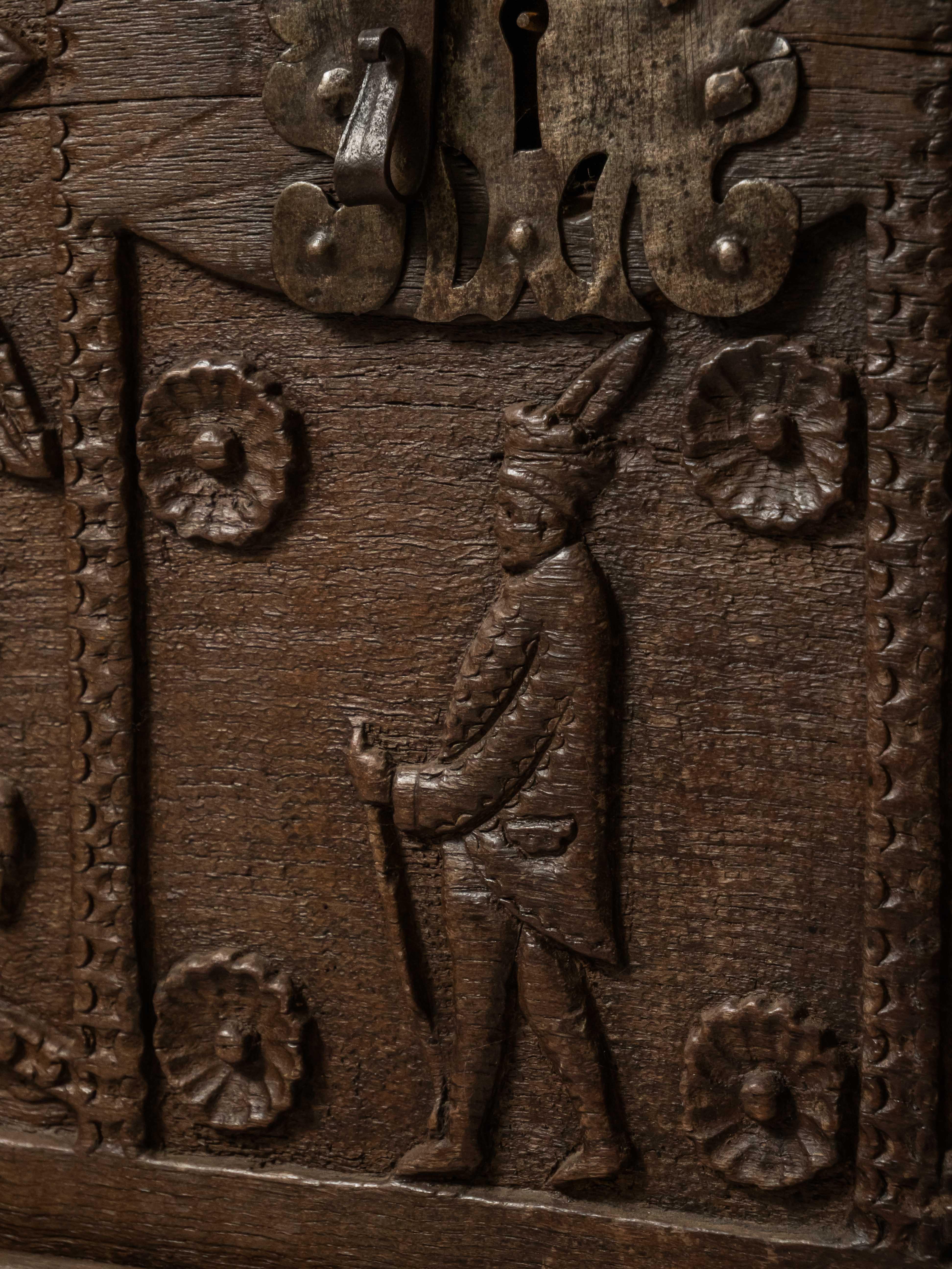 Late 18th Century Baroque chest from the 18th century For Sale