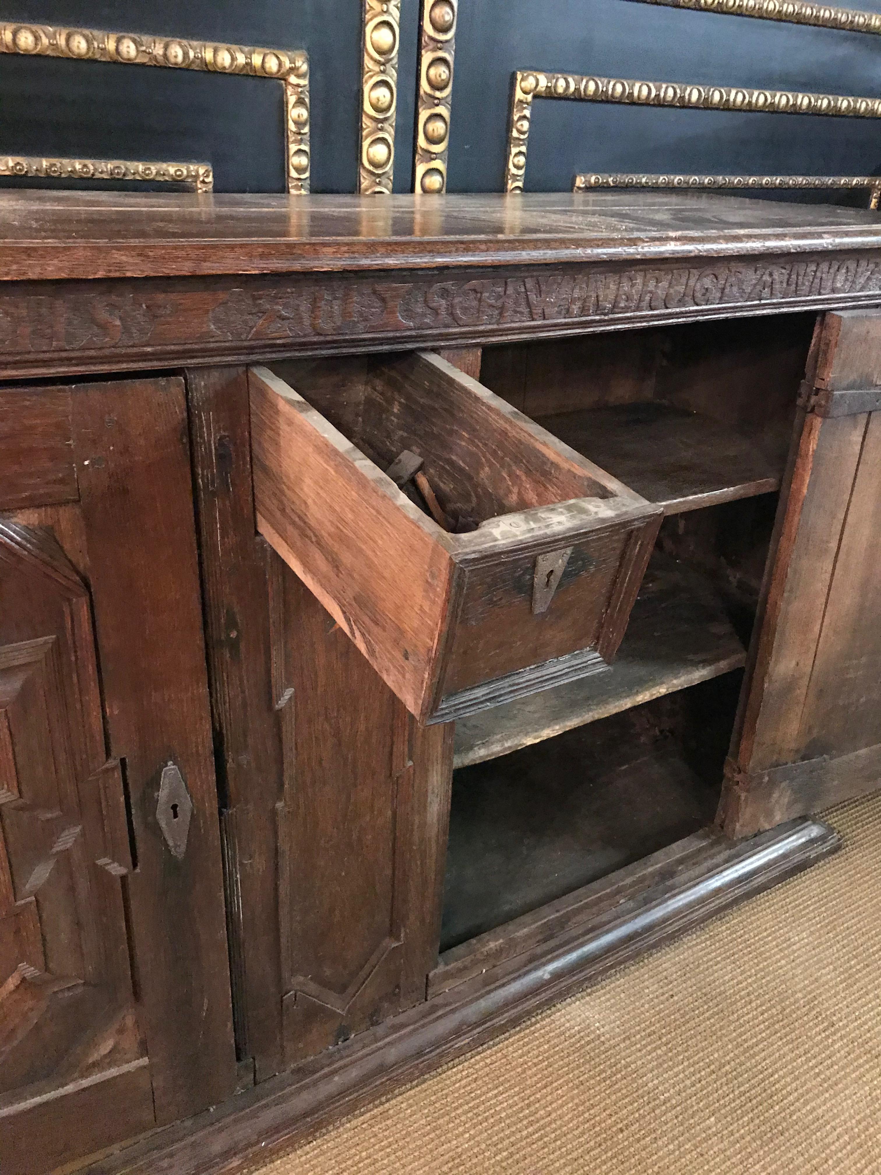 Baroque Chest of Drawers Solid Oak Dated 1784 5