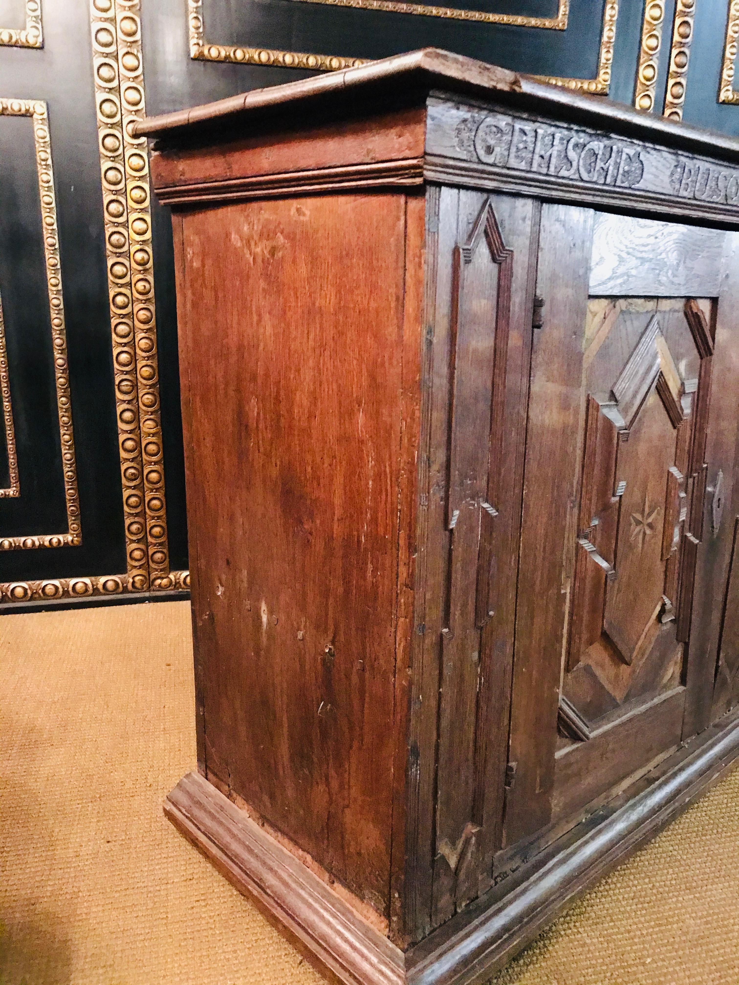 Baroque Chest of Drawers Solid Oak Dated 1784 7