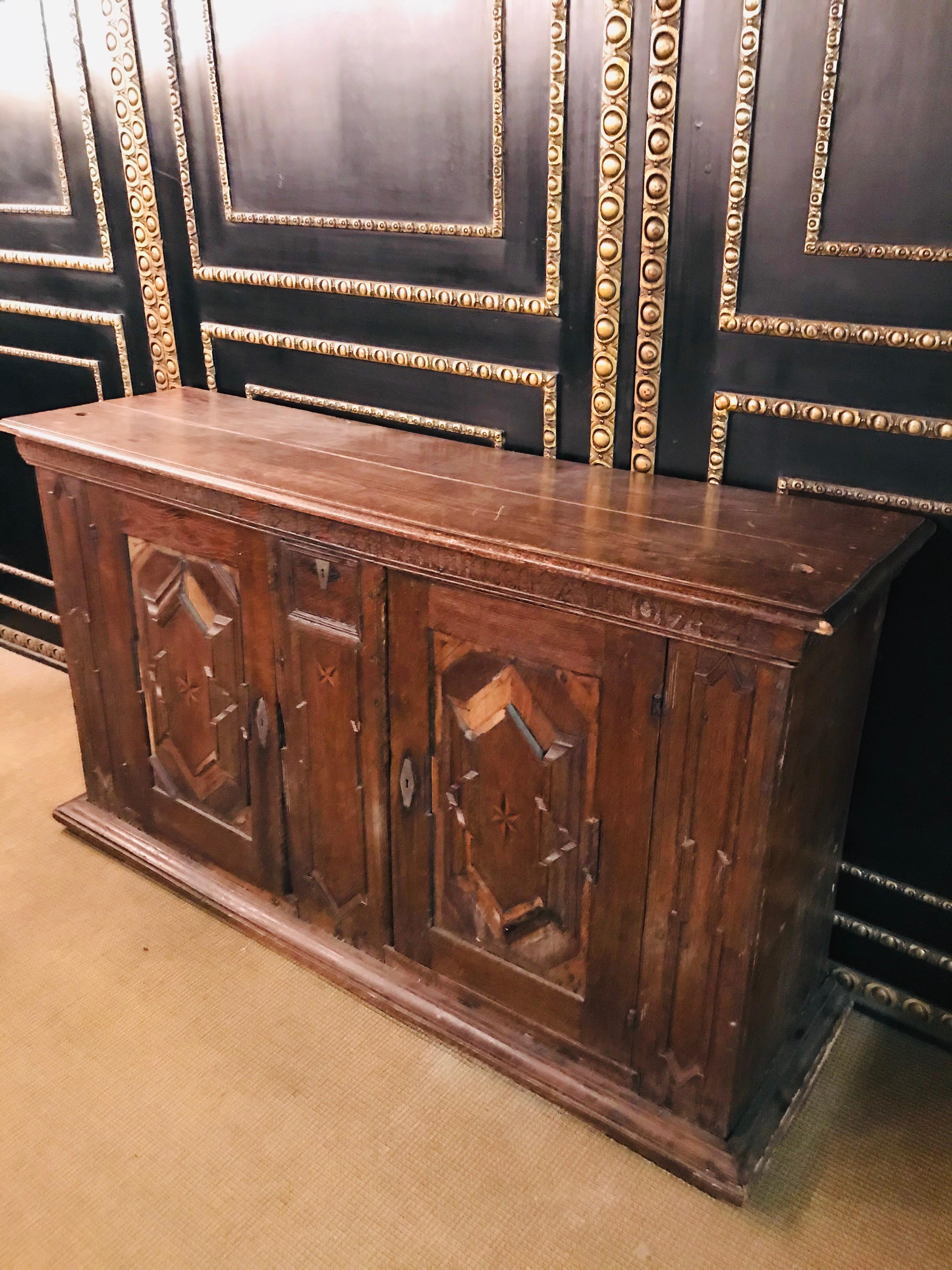 Baroque Chest of Drawers Solid Oak Dated 1784 2