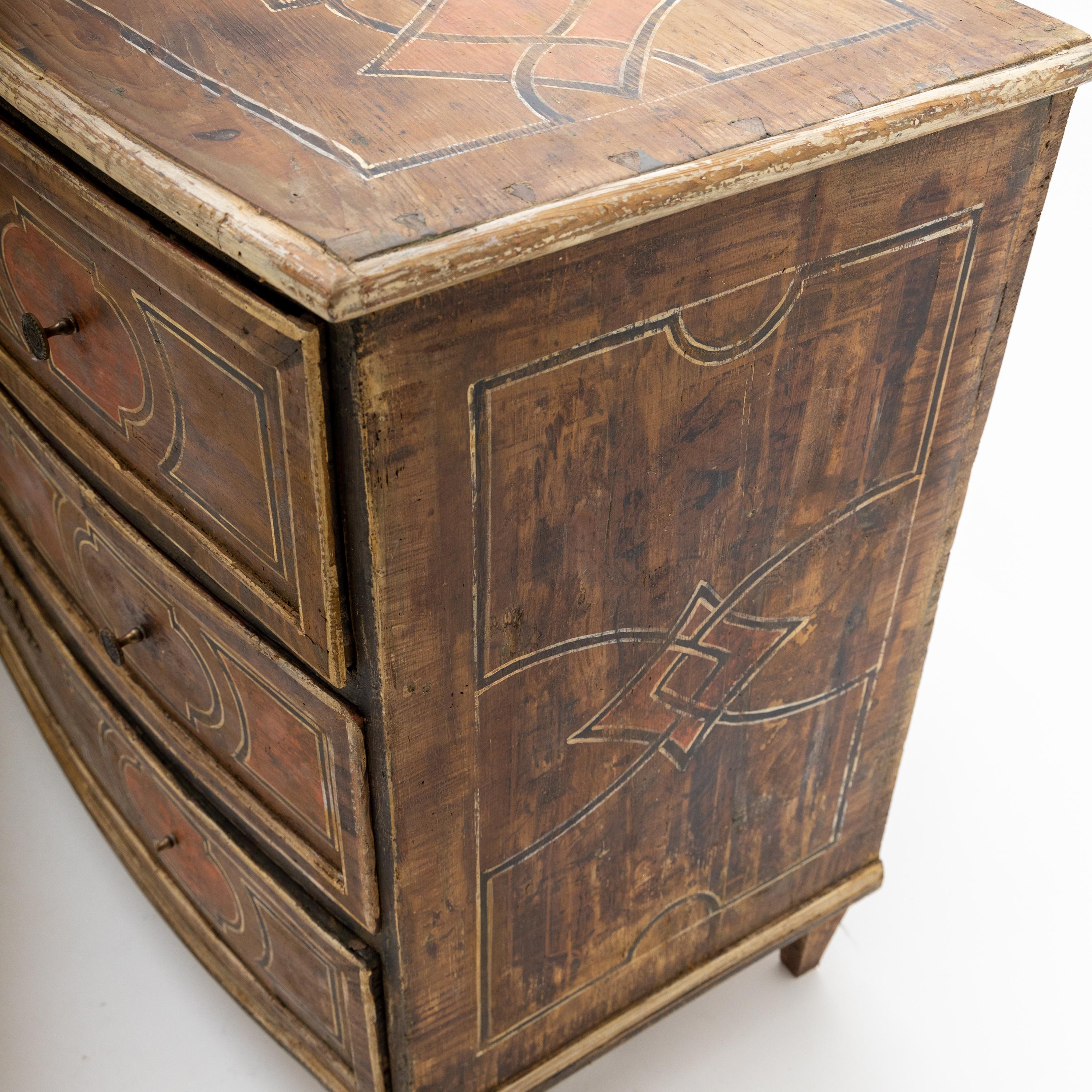 Late 18th Century Baroque Chest of Drawers, South Germany around 1780