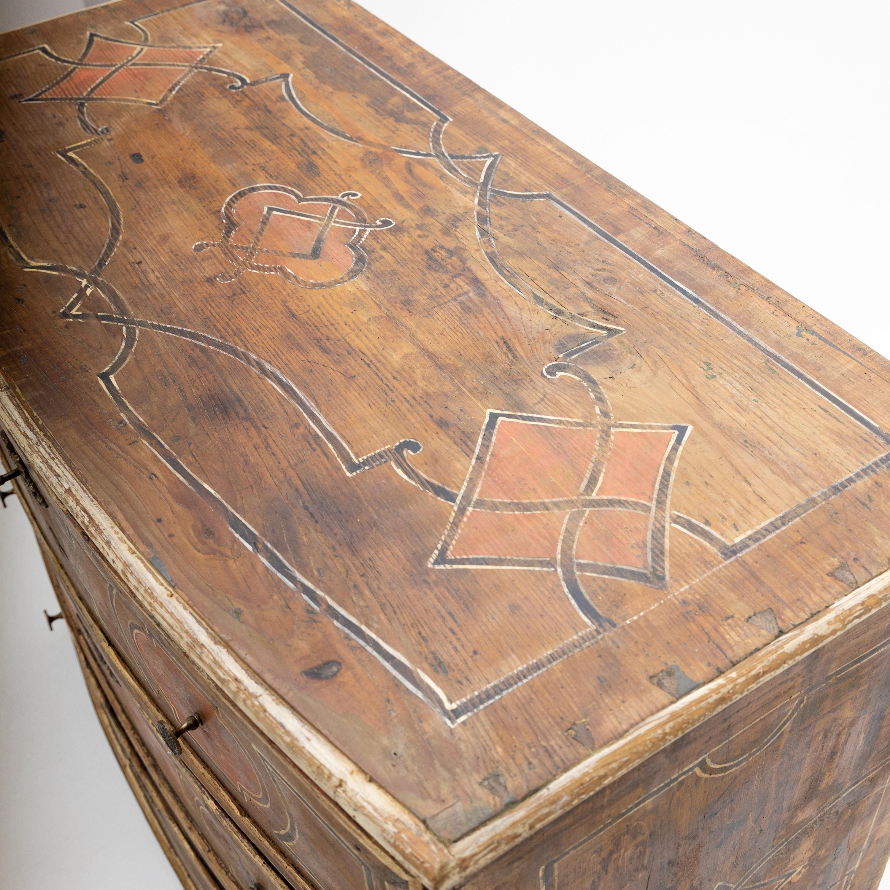 Wood Baroque Chest of Drawers, South Germany around 1780