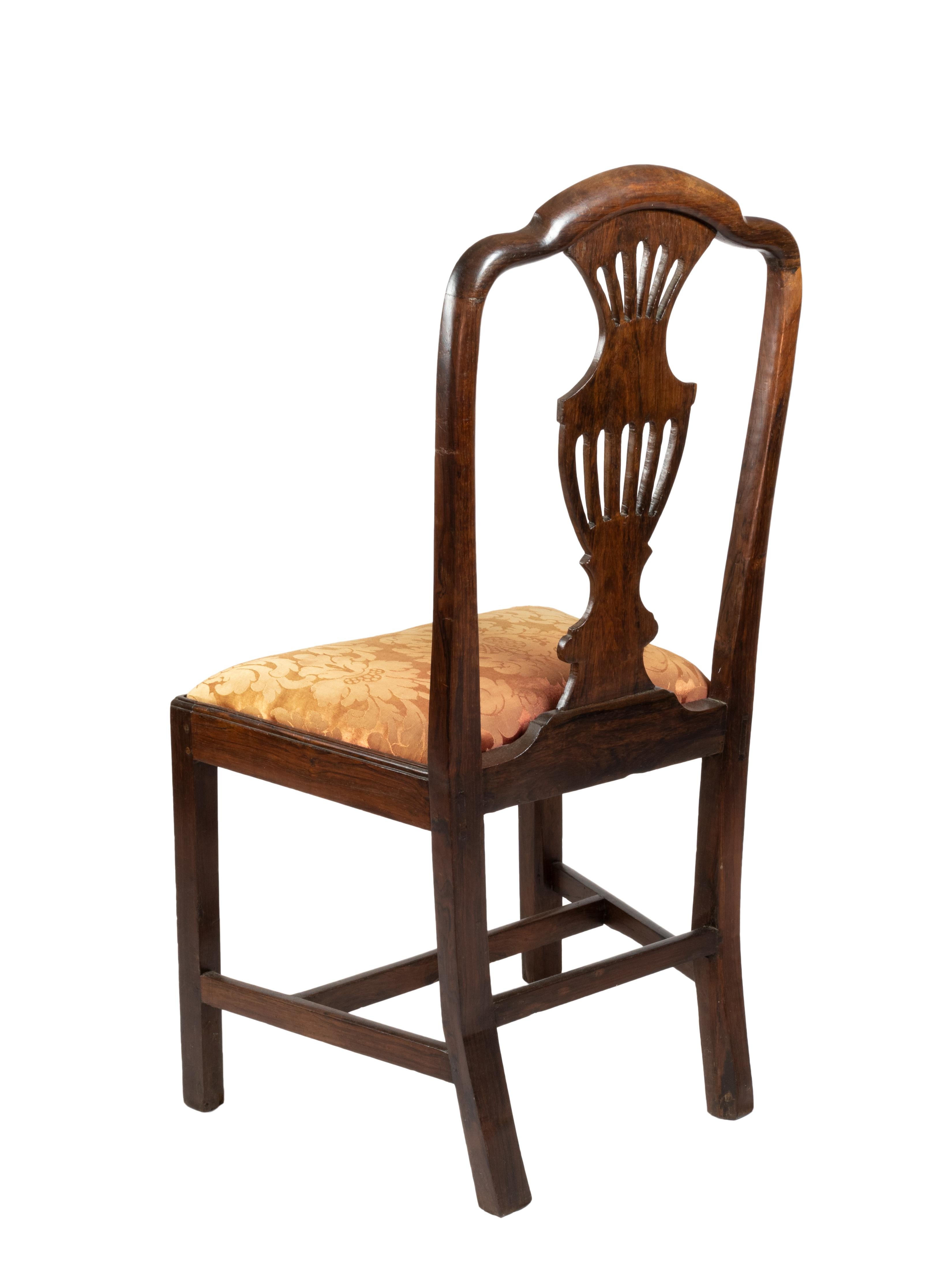 Portugais Chaise baroque de style Chippendale, 19e siècle en vente