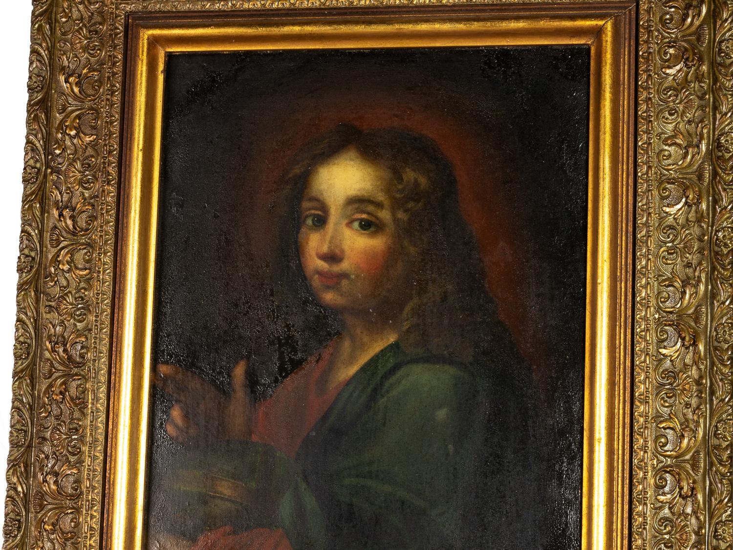 Baroque Peinture baroque du Salvateur Mundi, 17ème siècle en vente