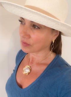 22k Gold Baroque Coin Pearl Necklace, by Tagili