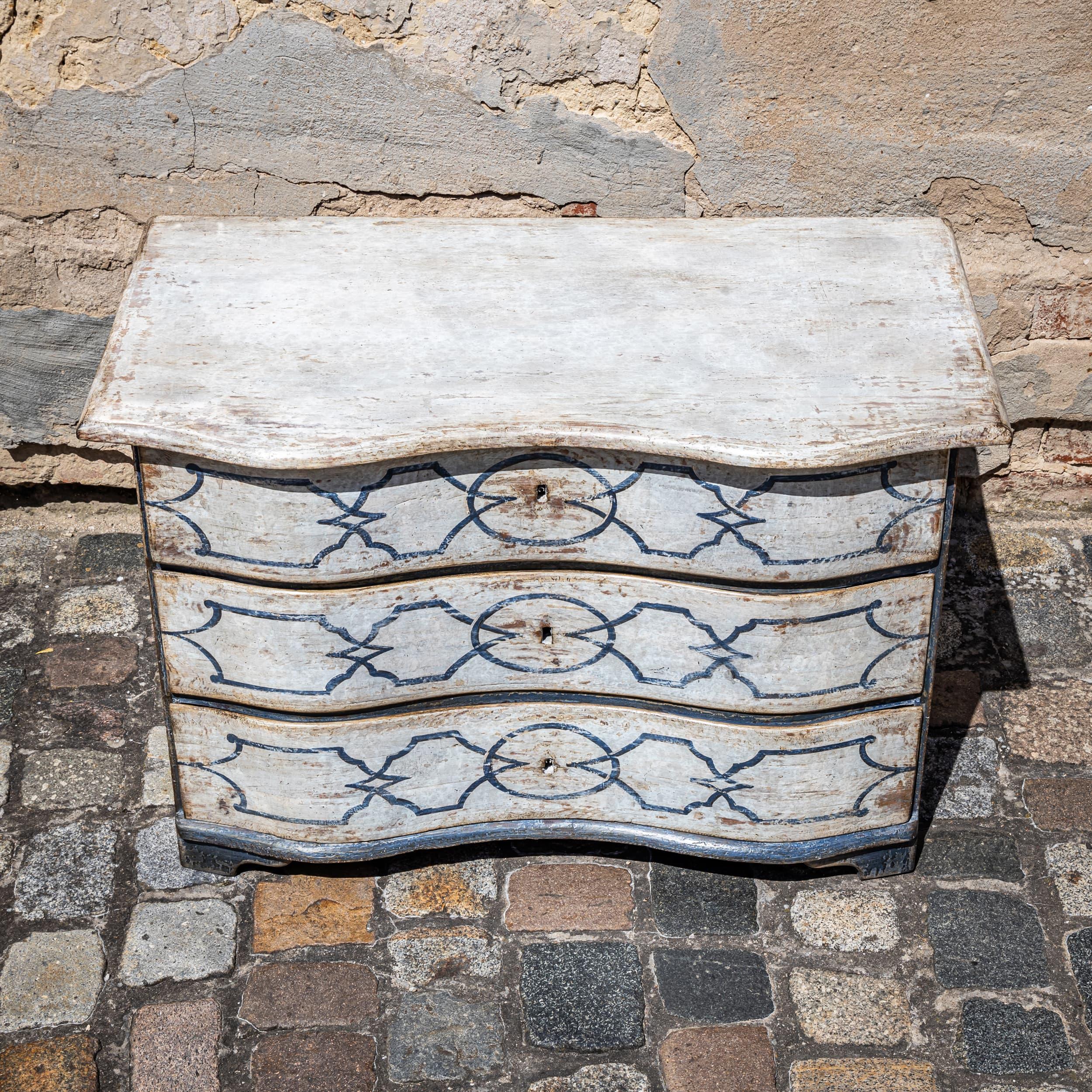 French Provincial Baroque Commode in Provincial Style, 18th Century For Sale