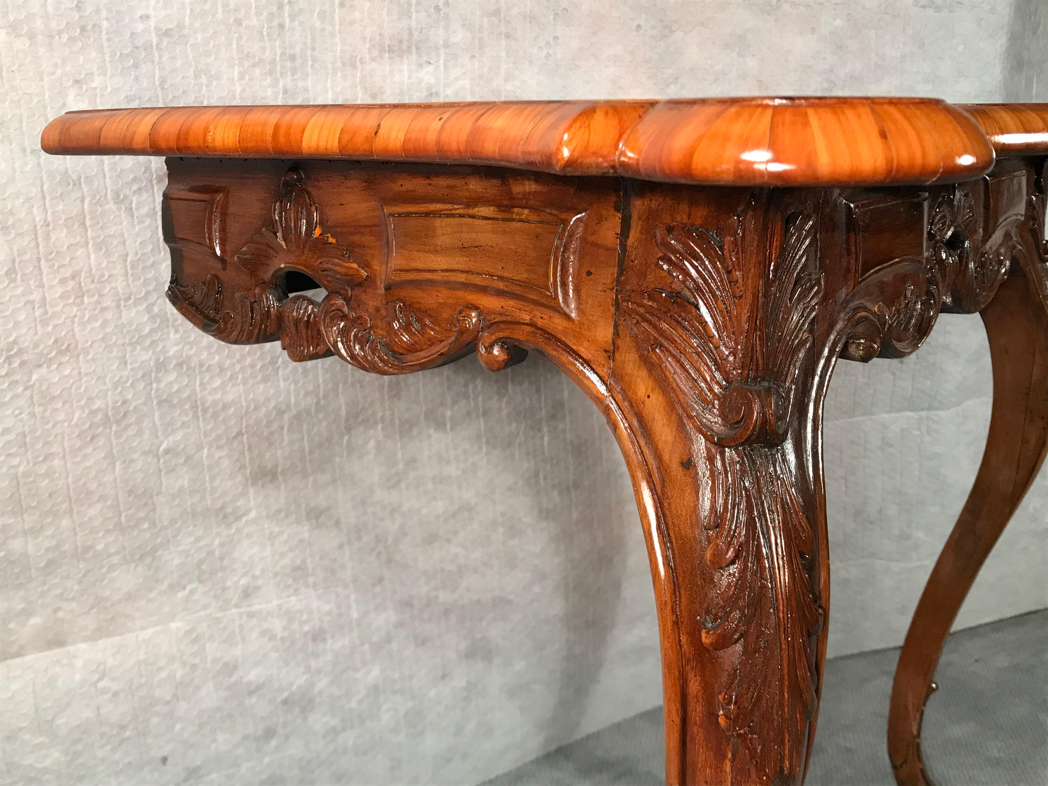 Baroque Console Table, Germany 1750, Walnut 1