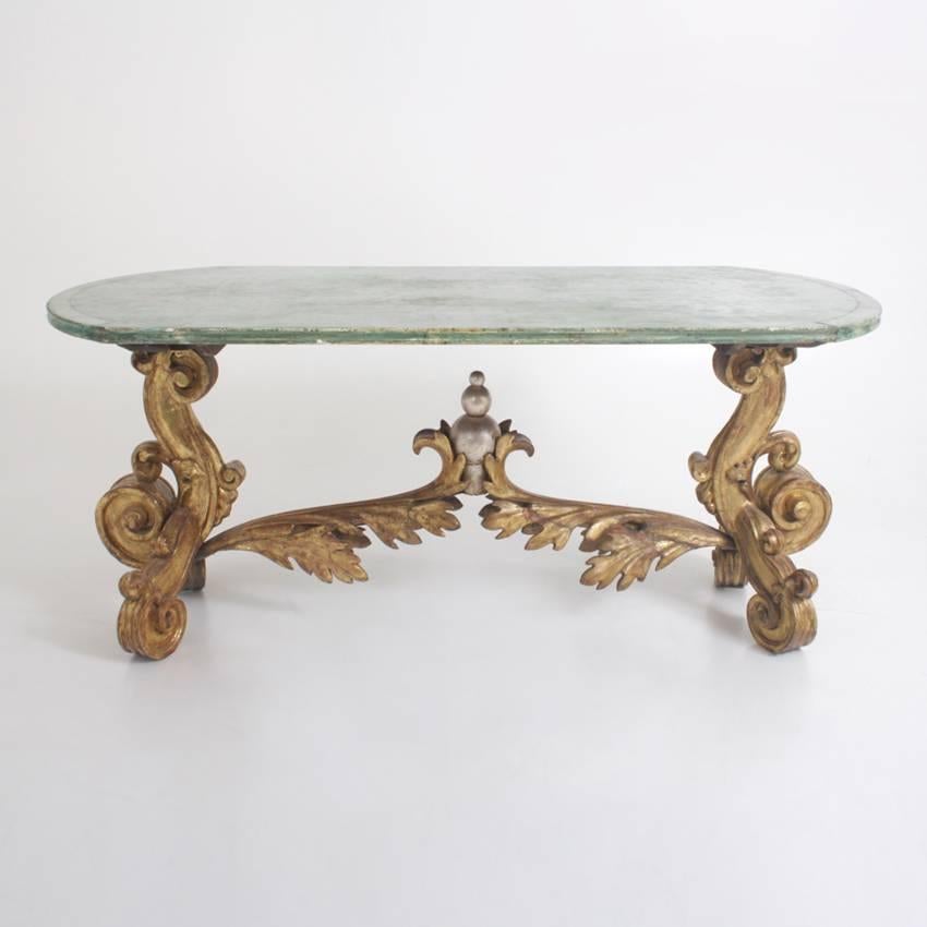 Giltwood Baroque Console Table, 18th Century
