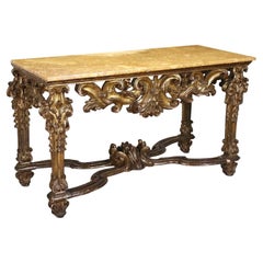 Antique Baroque Console Wood Italy XVIII Century, Emilia Half XVIII Century