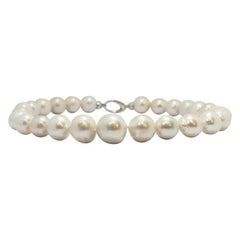 Baroque Cultivated S.Sea Pearl Necklace with Sterling Silver Trigger Clasp