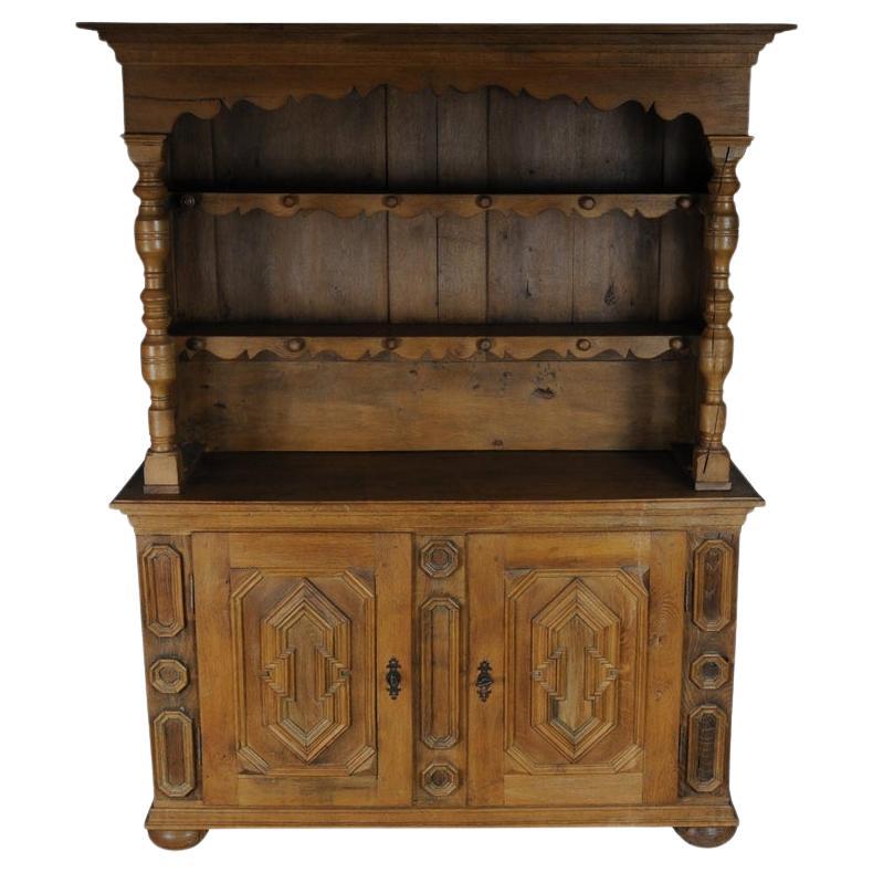 Armario barroco / armario de cocina, roble claro, hacia 1840 en venta