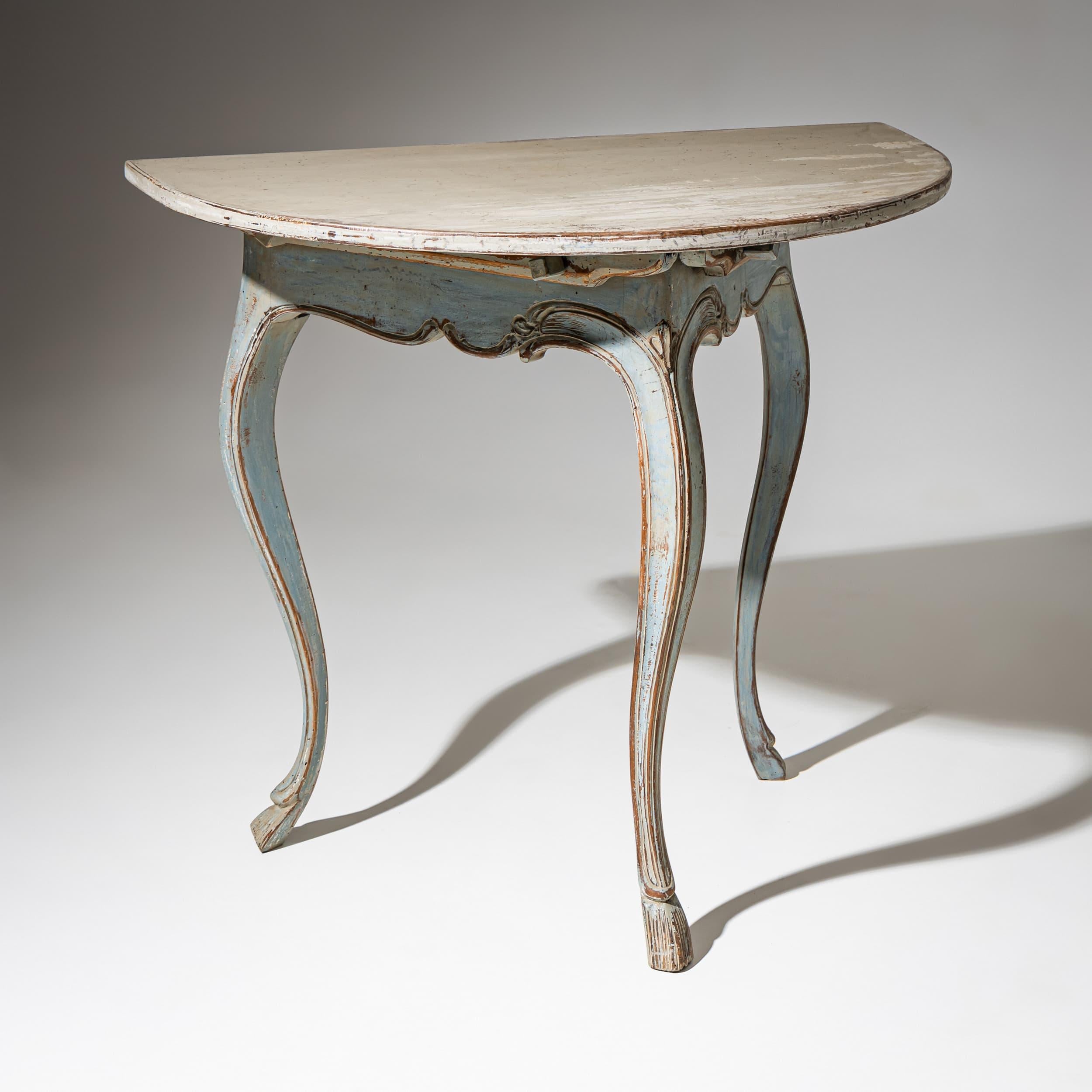 German Baroque Demi-Lune Console in the Provençal Style, 18th Century For Sale