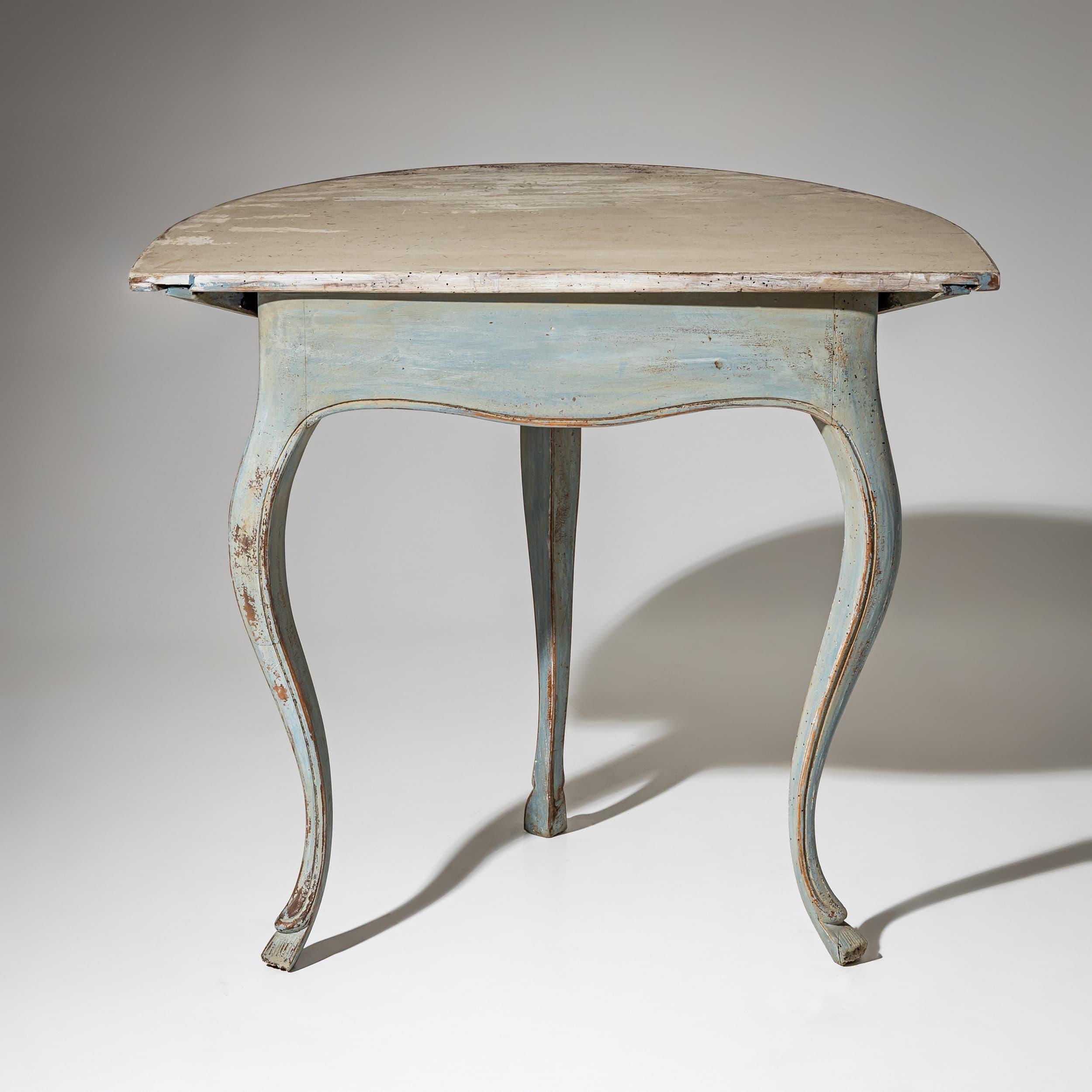 18th Century and Earlier Baroque Demi-Lune Console in the Provençal Style, 18th Century For Sale