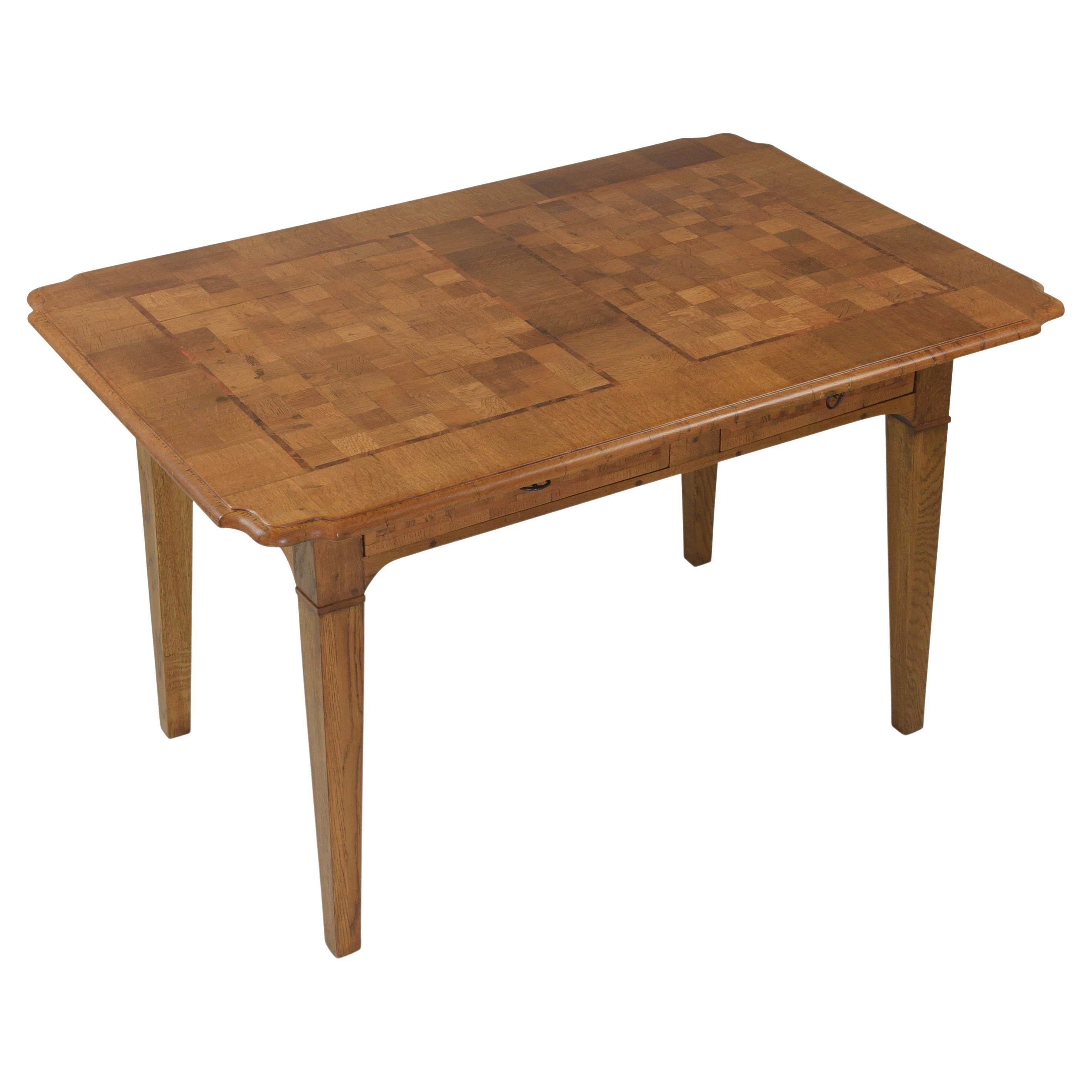 Baroque Desk / Dining Table / Kitchen Table in Solid Oak, 1770 For Sale