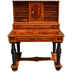 Antique Baroque Desk with Hutch "Tabernakelschreibtisch", Würzburg, Bavaria, 1790s