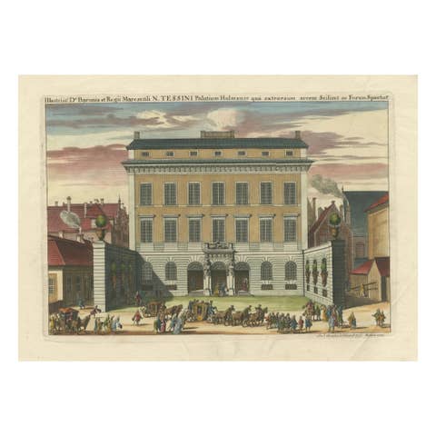 Baroque Dignity: Tessin Palace in Stockholm Captured by J. van den Aveelen, 1702