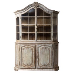 Antique Baroque Display Cabinet, 18th Century