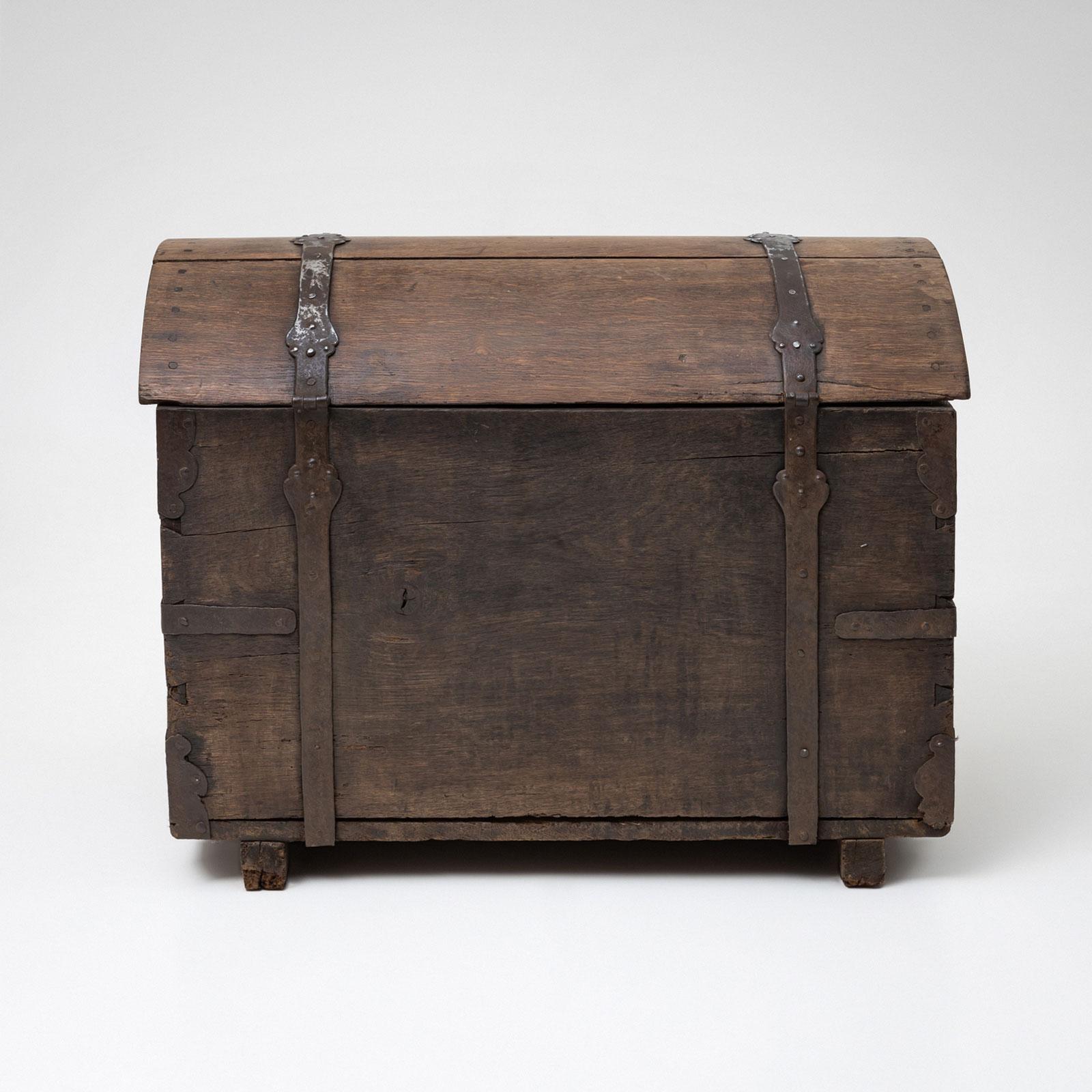 Iron Baroque Domed Chest, First Half of the 18th Century For Sale