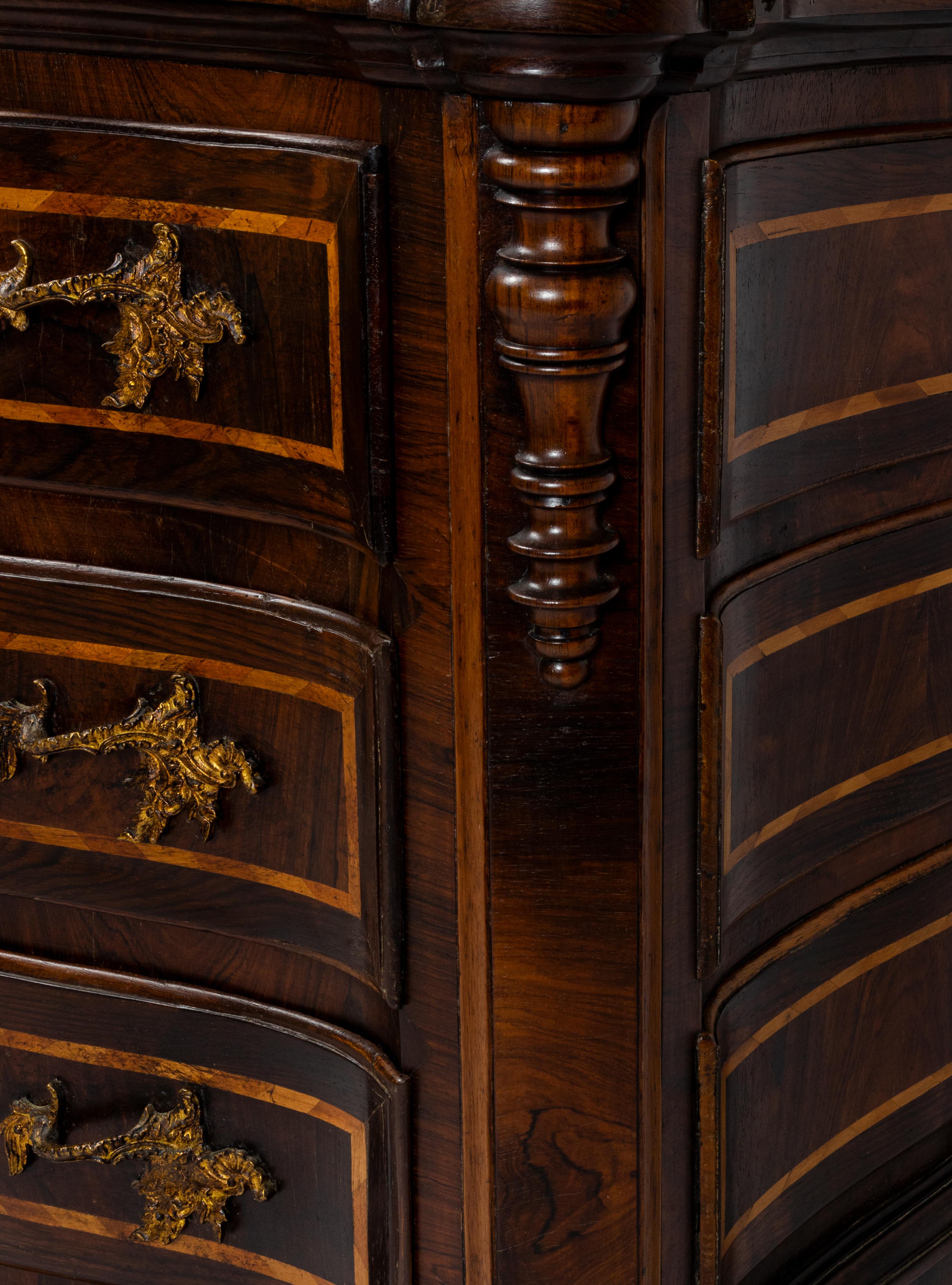 Baroque Drop Leaf Table Chest of Drawers, 17th Century For Sale 2