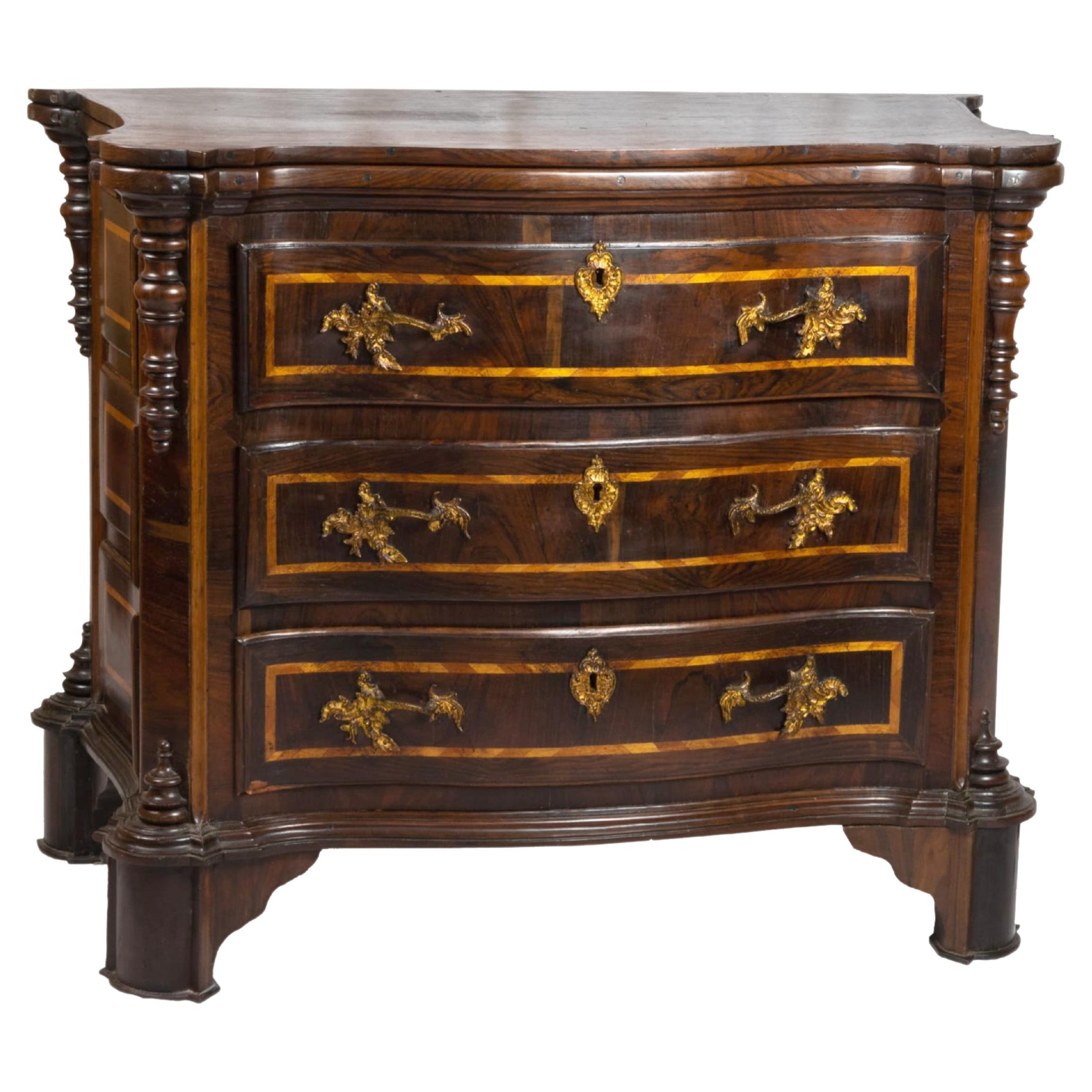 Baroque Drop Leaf Table Chest of Drawers, 17th Century For Sale