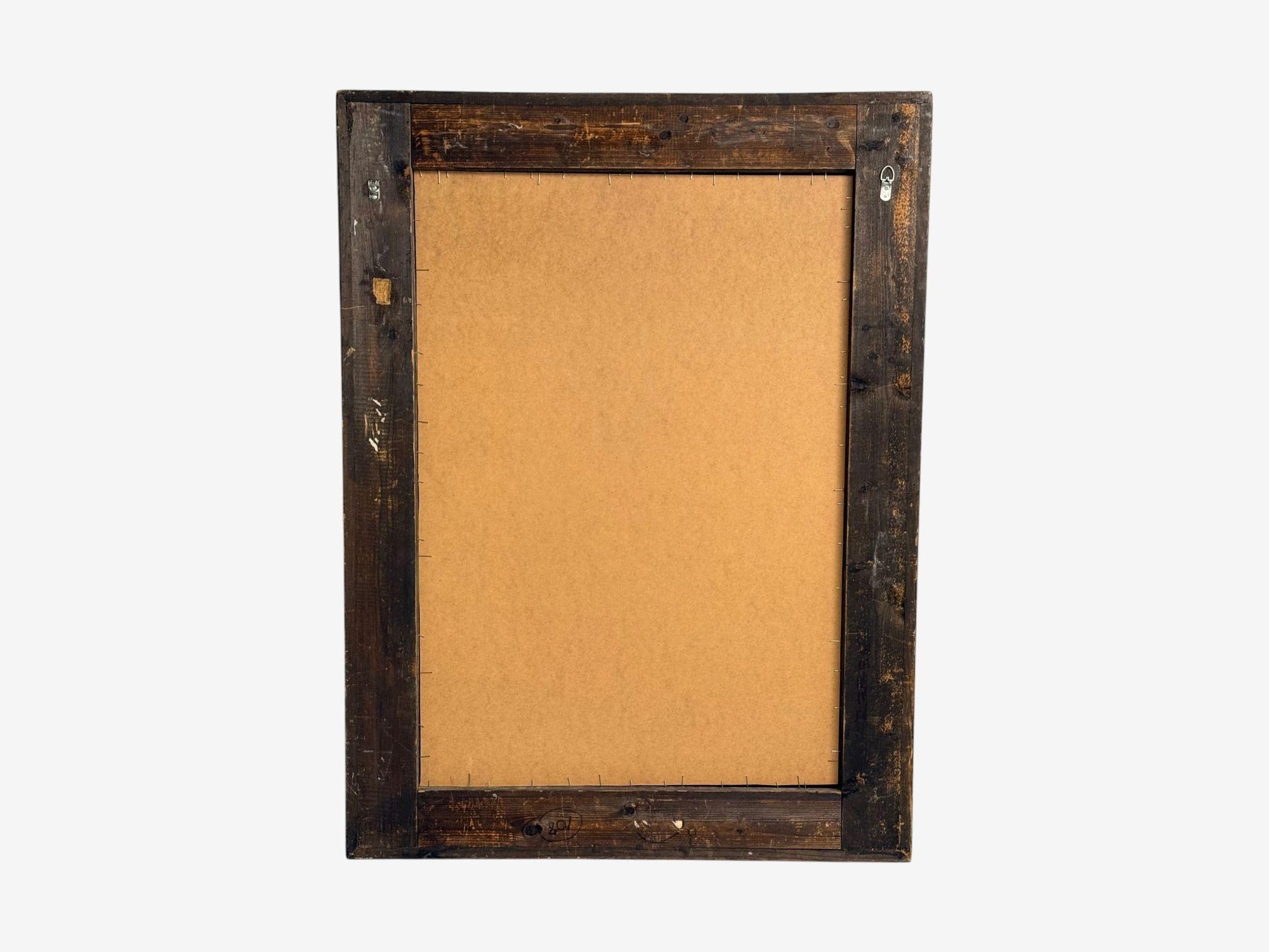 Baroque, Ebonized Wood, Dutch Ripple Frame, Large Wall Mirror, 19th C. For Sale 4