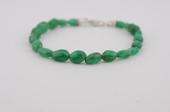 Bracciale di smeraldi barocco - 21 smeraldi verdi (circa 48,5 carati)