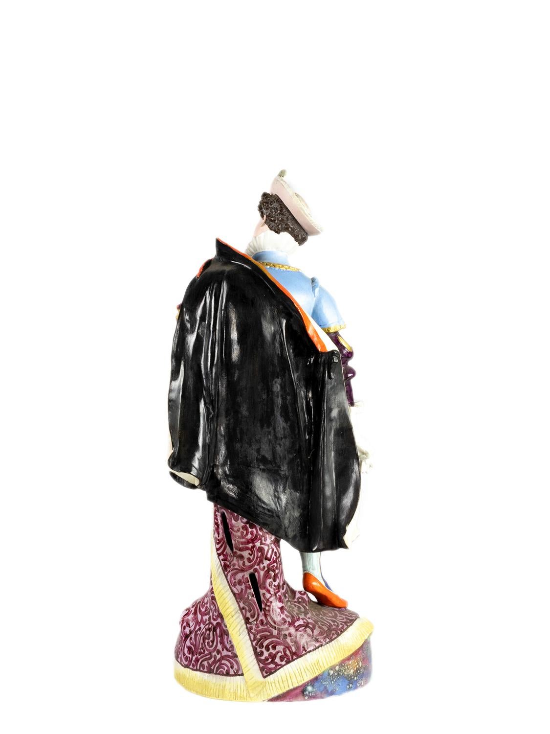 Statue di maiolica barocca, Creil et Montereau, statuette di grandi dimensioni, XIX secolo in vendita 9