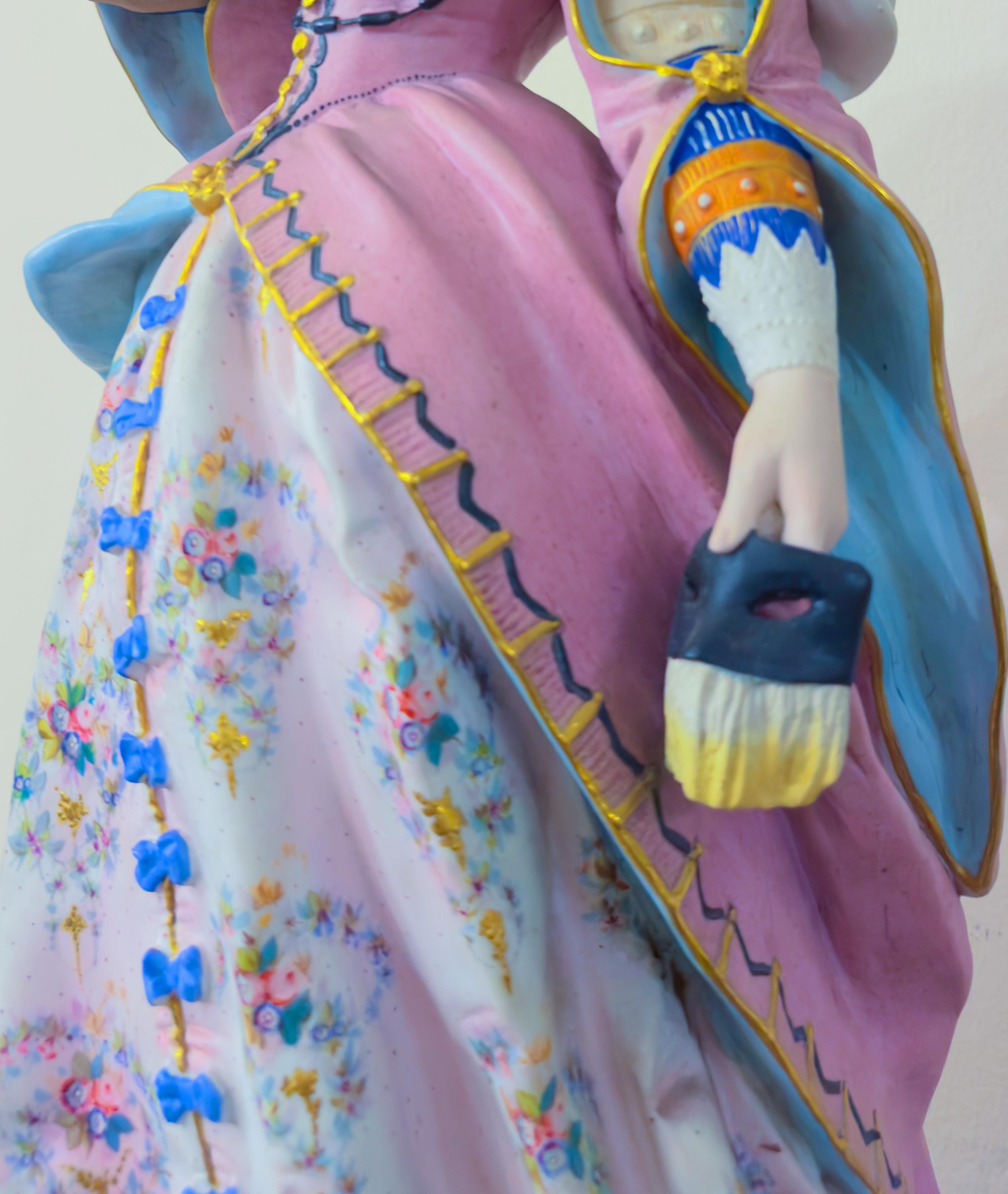 Statue di maiolica barocca, Creil et Montereau, statuette di grandi dimensioni, XIX secolo in vendita 2