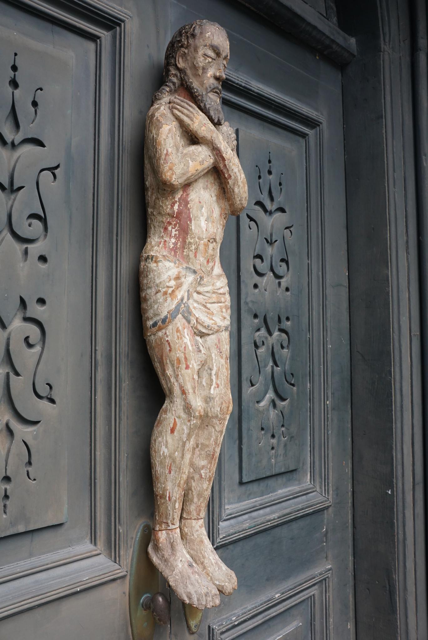 Spanish Baroque Figure of Crucified Christ For Sale