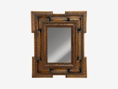 Baroque, Flemish Ripple Mirror, Carved Walnut, Mirror, Belgium, 18th c.