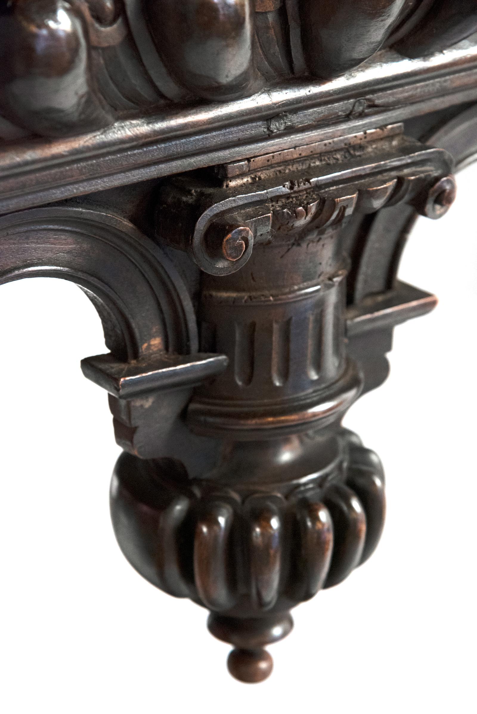 18th Century and Earlier Baroque French Walnut Center Table, circa 1680