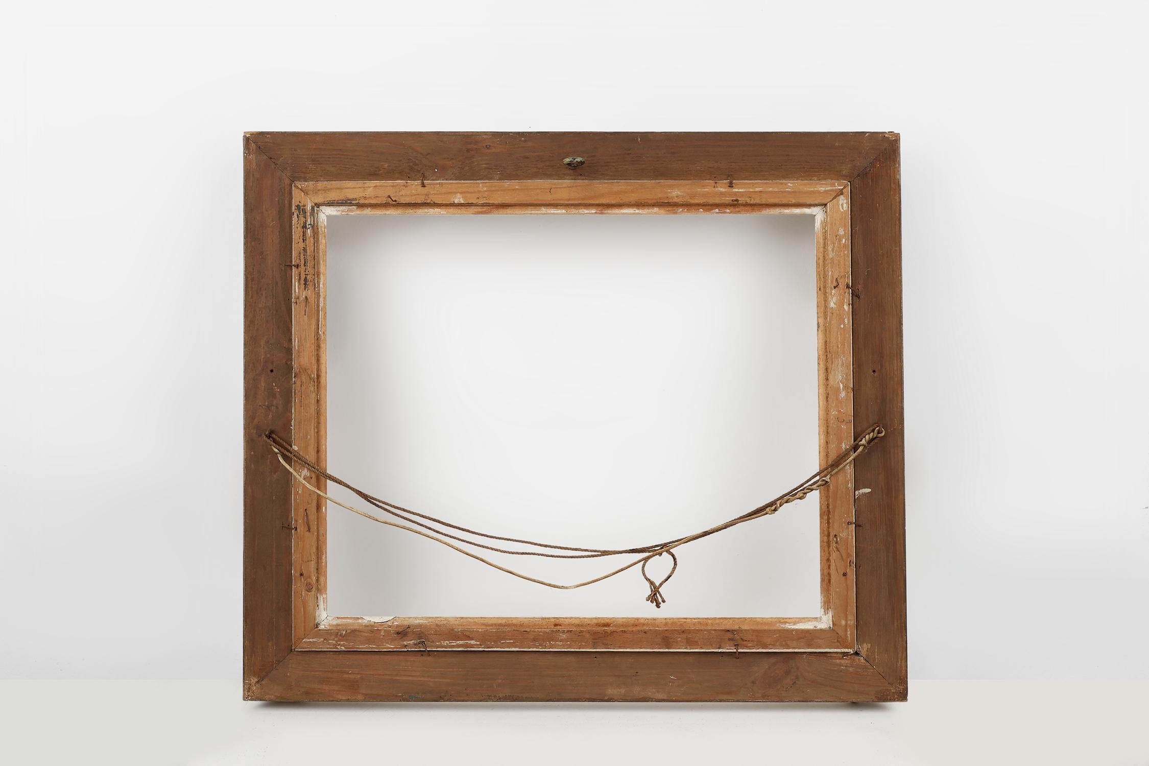 Marco de cuadro barroco dorado en madera, Francia ca. 1900 en venta 2