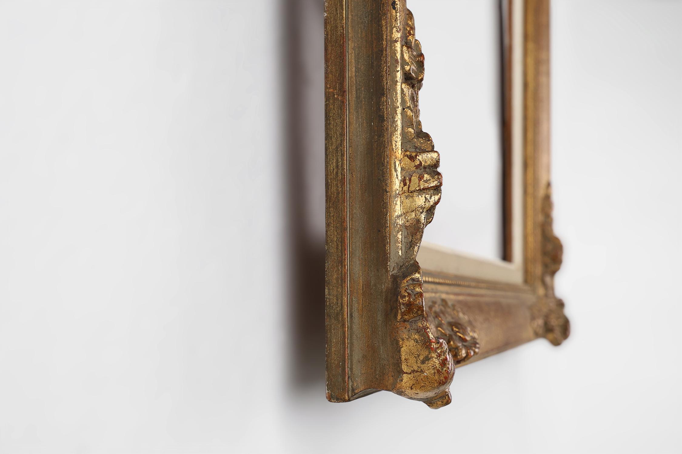 Marco de cuadro barroco dorado en madera, Francia ca. 1900 Madera en venta