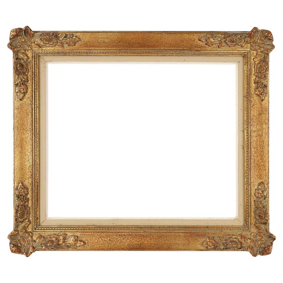 Vintage Gilded Frame Baroque Style Red Velvet Classic 65x55cm For Sale ...