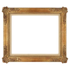 Baroque gilded painting frame in wood, France ca. 1900